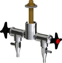 Chicago Faucets (LWV2-B34-25) Deck-mounted laboratory turret with water valve