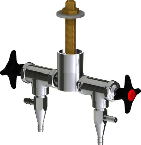  Chicago Faucets (LWV2-B34-25) Deck-mounted laboratory turret with water valve