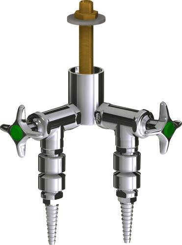  Chicago Faucets (LWV2-B41-20) Deck-mounted laboratory turret with water valve