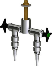 Chicago Faucets (LWV2-B43-25) Deck-mounted laboratory turret with water valve