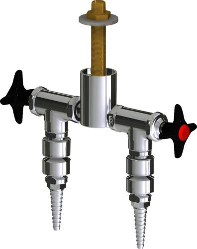  Chicago Faucets (LWV2-B44-25) Deck-mounted laboratory turret with water valve