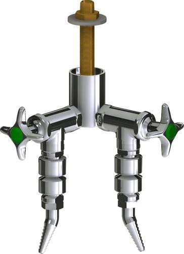  Chicago Faucets (LWV2-B51-20) Deck-mounted laboratory turret with water valve