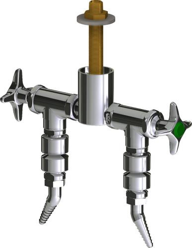  Chicago Faucets (LWV2-B51-25) Deck-mounted laboratory turret with water valve