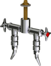 Chicago Faucets (LWV2-B52-25) Deck-mounted laboratory turret with water valve