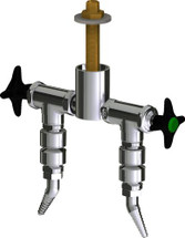 Chicago Faucets (LWV2-B53-25) Deck-mounted laboratory turret with water valve