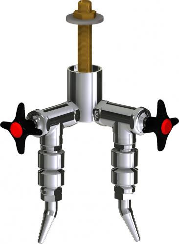  Chicago Faucets (LWV2-B54-20) Deck-mounted laboratory turret with water valve
