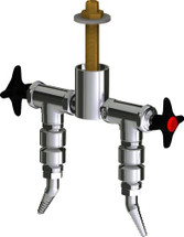 Chicago Faucets (LWV2-B54-25) Deck-mounted laboratory turret with water valve