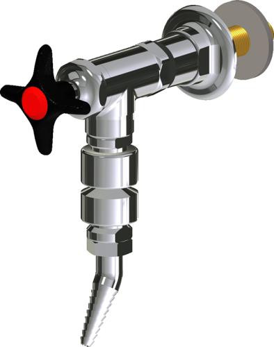  Chicago Faucets (LWV2-B54-55) Wall-mounted water valve with flange