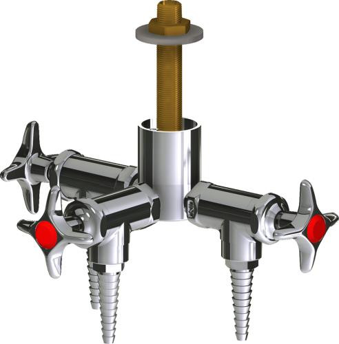 Chicago Faucets (LWV2-C12-30) Deck-mounted laboratory turret with water valve