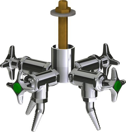  Chicago Faucets (LWV2-C21-40) Deck-mounted laboratory turret with water valve