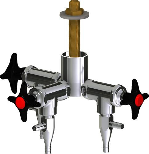  Chicago Faucets (LWV2-C34-30) Deck-mounted laboratory turret with water valve