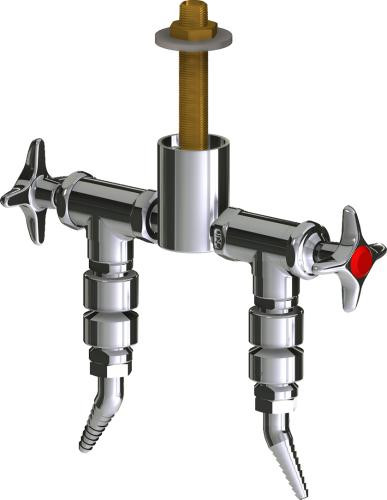  Chicago Faucets (LWV2-C52-25) Deck-mounted laboratory turret with water valve