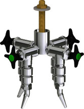 Chicago Faucets (LWV2-C53-40) Deck-mounted laboratory turret with water valve