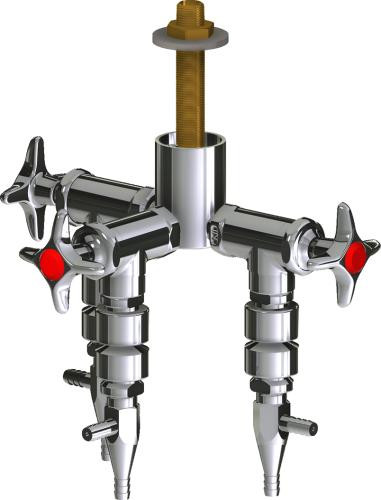 Chicago Faucets (LWV2-C62-30) Deck-mounted laboratory turret with water valve