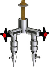 Chicago Faucets (LWV2-C64-20) Deck-mounted laboratory turret with water valve