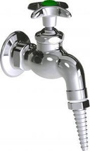 Chicago Faucets (LWV3-A11) Wall-mounted hose bibb water faucet with flange