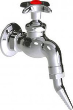 Chicago Faucets (LWV3-A22) Wall-mounted hose bibb water faucet with flange