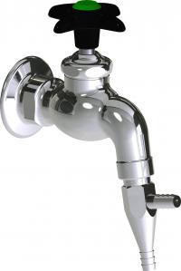  Chicago Faucets (LWV3-A33) Wall-mounted hose bibb water faucet with flange