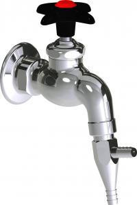  Chicago Faucets (LWV3-A34) Wall-mounted hose bibb water faucet with flange