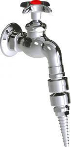 Chicago Faucets (LWV3-A42) Wall-mounted hose bibb water faucet with flange