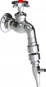  Chicago Faucets (LWV3-A62) Wall-mounted hose bibb water faucet with flange