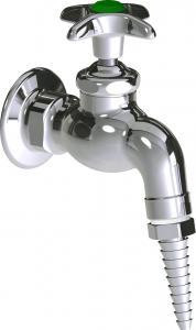  Chicago Faucets (LWV3-B11) Wall-mounted hose bibb water faucet with flange