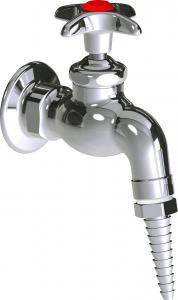  Chicago Faucets (LWV3-B12) Wall-mounted hose bibb water faucet with flange