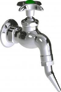  Chicago Faucets (LWV3-B21) Wall-mounted hose bibb water faucet with flange