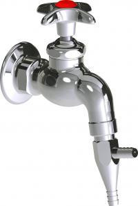  Chicago Faucets (LWV3-B32) Wall-mounted hose bibb water faucet with flange