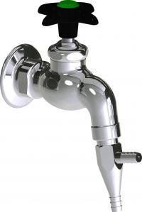  Chicago Faucets (LWV3-B33) Wall-mounted hose bibb water faucet with flange