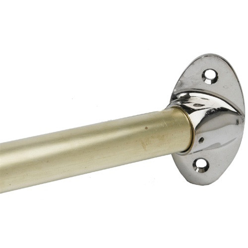  Brey Krause (B-2946-BC) 1" Cast Brass Solid One Piece Exposed Mount 45 Degree Wall Flange, Bright Chrome Finish