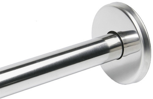  Brey Krause (S-4691-BS) 1" Formed, Round Snap-on Concealed Wall Flange w/ Collar, Bright Stainless Finish - 3" Dia.