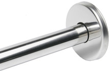 Brey Krause (S-4696-BS) 1-1/4" Formed, Round Snap-on Concealed Wall Flange w/ Collar, Bright Stainless Finish - 3" Dia.