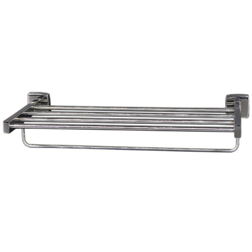  Brey Krause (S-4974-18-BS) Towel Supply Shelf - with bar, 18", Bright Stainless Finish