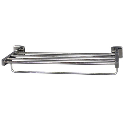  Brey Krause (S-4974-24-BS) Towel Supply Shelf - with bar, 24", Bright Stainless Finish