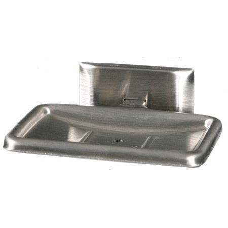  Brey Krause (S-4510-BS) Soap Dish with Drain, Bright Stainless Finish