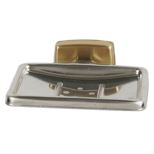  Brey Krause (S-4811-BB) Soap Dish without Drain, Bright Brass Finish