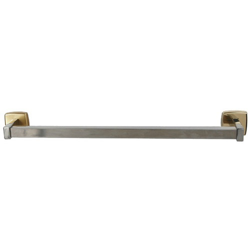  Brey Krause (S-4842-18-BB) Round Towel Bar - 18", Bright Brass Finish