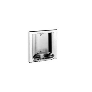  Brey Krause (S-2611-BS) Recessed Soap and Tumbler Holder without Tray, Bright Stainless Finish