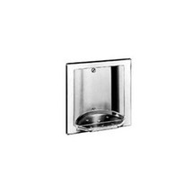 Brey Krause (S-2612-SS) Recessed Soap and Tumbler Holder with Tray, Satin Stainless Finish