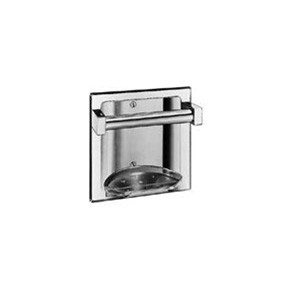  Brey Krause (S-2615-BS) Recessed Soap Holder with Bar - with Tray, Bright Stainless Finish