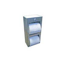 Brey Krause (C-1040-SS) Locking Double Roll Toilet Tissue Dispenser, Satin Stainless Finish