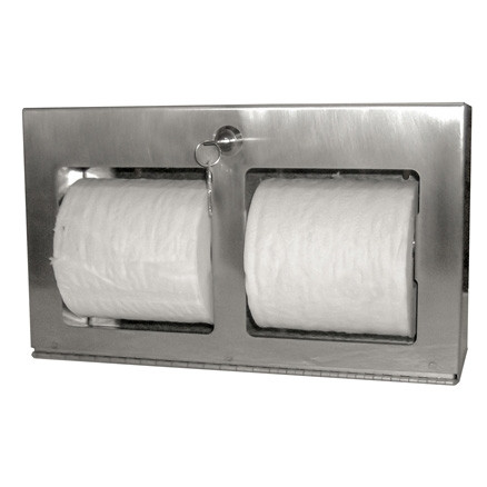  Brey Krause (C-1041-SS) Multi-Roll Toilet Tissue Holder - Horizontal, Surface Mount, Satin Stainless Finish