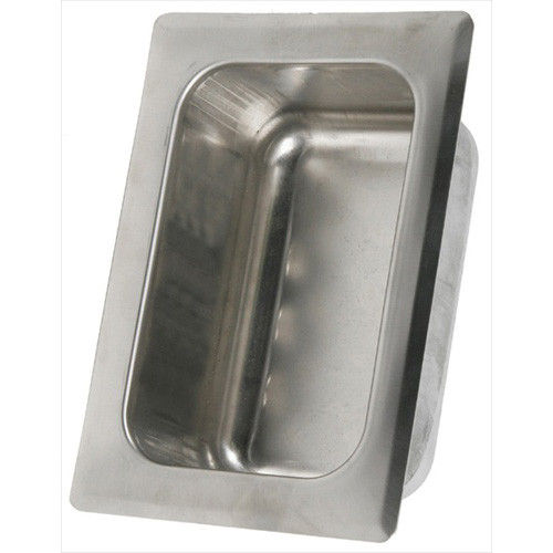  Brey Krause (S-2620-SS) Heavy Duty Recessed Tumbler Holder - Wet wall, Mortar Mount, Satin Stainless Finish