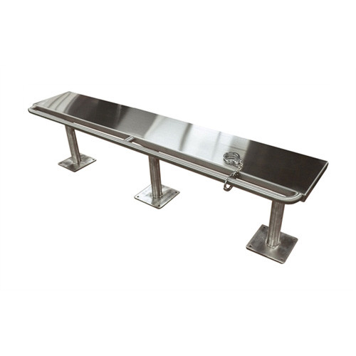  Brey Krause (S-4096-60-SS) Detention Bench with Handcuff Bar - 60 inches long - Satin Stainless Finish