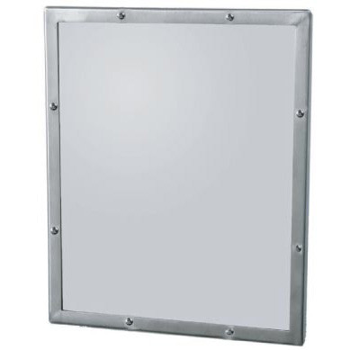  Brey Krause (T-8013-SS) Security Mirror - Seamless Frame with Exposed Mount, 12" X 14"