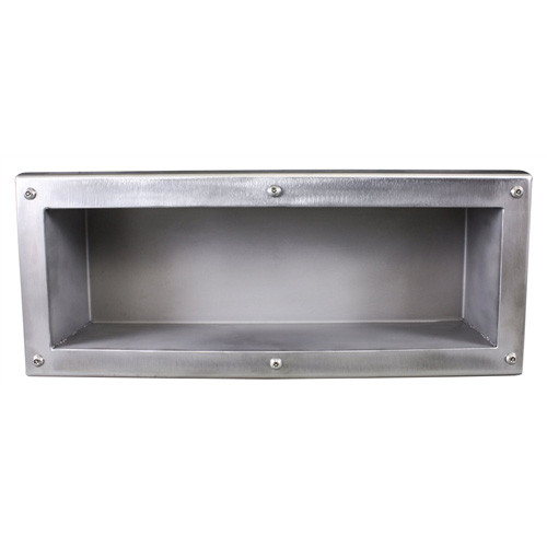  Brey Krause (S-4090-SS) Security Recessed Shelf - Exposed Mount, Satin Stainless Finish