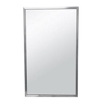 Brey Krause (T-1018-24-SS) Commercial Mirror - 18 in. X 24 in., Satin Stainless Frame