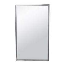 Brey Krause (T-1024-30-SS) Commercial Mirror - 24 in. X 30 in., Satin Stainless Frame