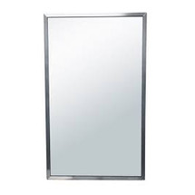 Brey Krause (T-1024-36-SS) Commercial Mirror - 24" W X 36" H, Satin Stainless Frame
